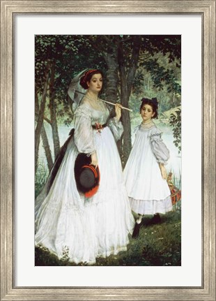 Framed Two Sisters: Portrait, 1863 Print