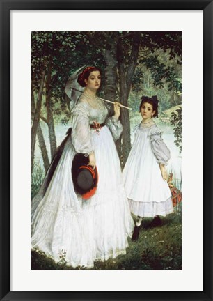 Framed Two Sisters: Portrait, 1863 Print