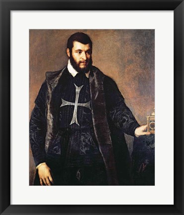 Framed Portrait of a Knight of the Order of Malta Print