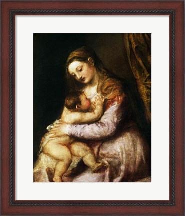 Framed Virgin and Child Print