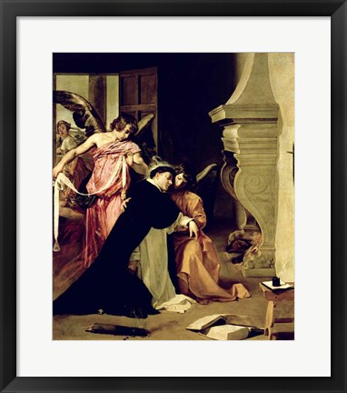 Framed Temptation of St.Thomas Aquinas Print