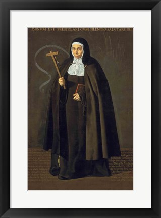 Framed Madre Maria Jeronima de la Fuente, 1620 Print