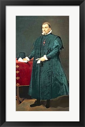 Framed Portrait of Don Diego de Corral y Arellano Print