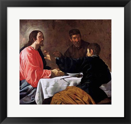 Framed Supper at Emmaus, 1620 Print