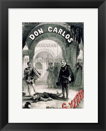 Framed Poster advertising &#39;Don Carlos&#39; Print