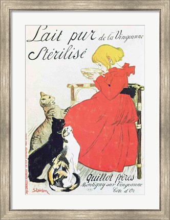 Framed &#39;Pure Sterilised Milk from La Vingeanne&#39; Print