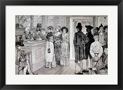 Framed Women at the Polls in New Jersey Print