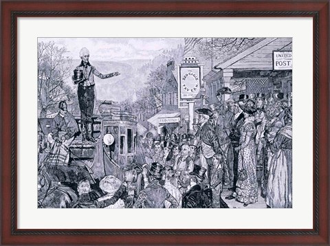 Framed &#39;General Jackson, president-elect, on his way to Washington&#39; Print