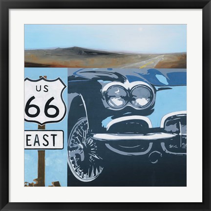 Framed Route 66-A Print