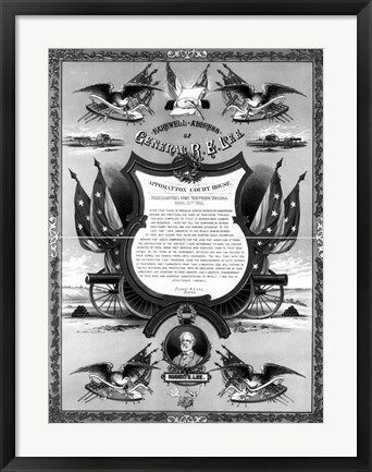 Framed Farewell Address of General Robert E. Lee Print