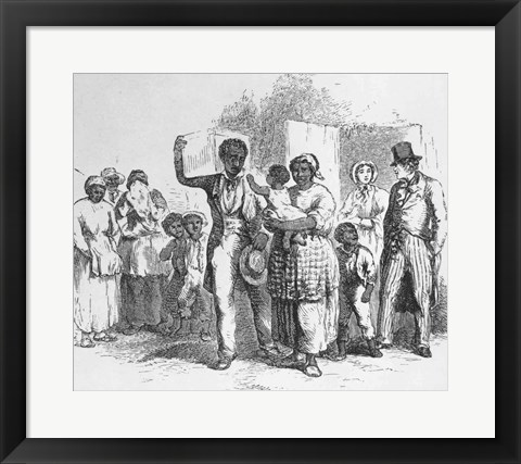 Framed Slave Father Sold Away from his Family Print