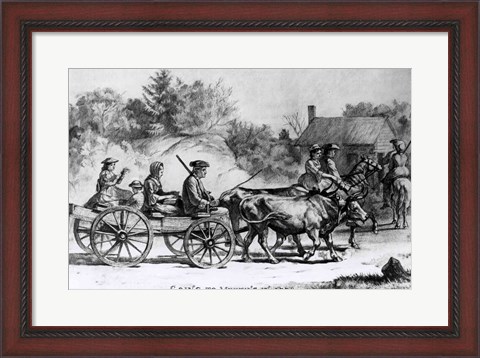 Framed Going to Meeting in 1776 Print