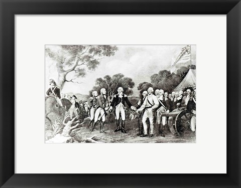 Framed Surrender of General Burgoyne Saratoga, New York, 17th October 1777 Print