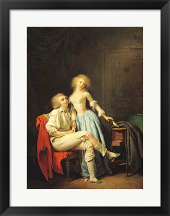 Framed Couple with an Escaped Bird Print