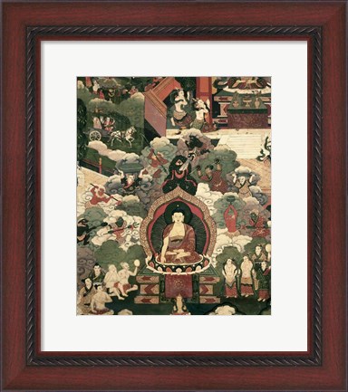 Framed Life of Buddha Sakymuni Print