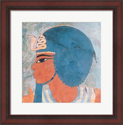 Framed Head of Amenophis III from the tomb of Onsou Print