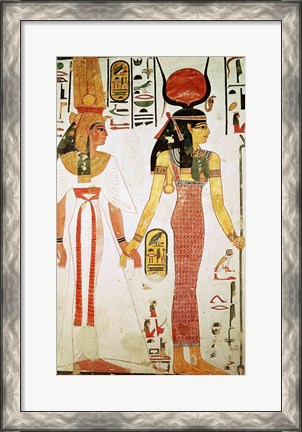 Framed Isis and Nefertari, from the Tomb of Nefertari Print