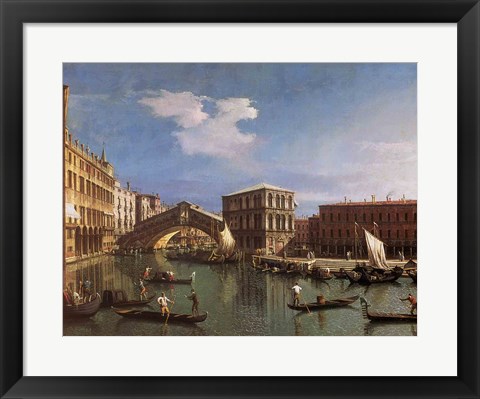 Framed Rialto Bridge, Venice Print