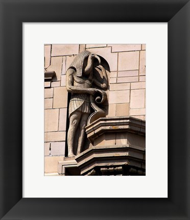 Framed Carving Statue Print