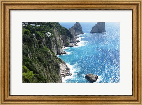 Framed Capri Coastline Print