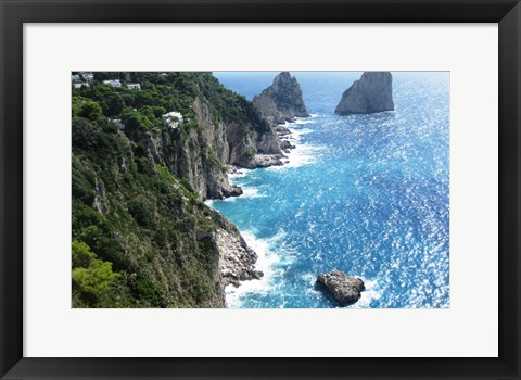 Framed Capri Coastline Print