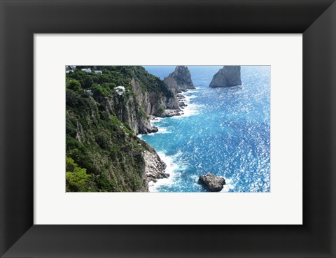 Framed Capri Coastline Print