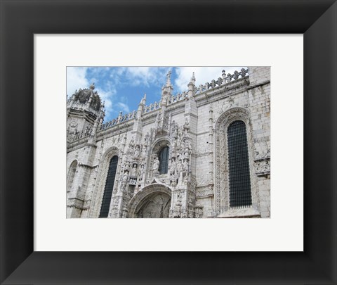 Framed Jeronimos Lisbon, Monastery Facade Print