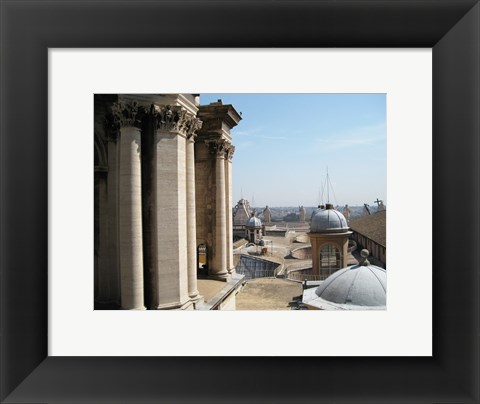 Framed Rome San Pietro Roof Print