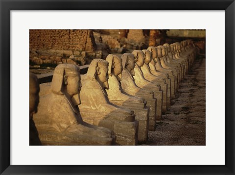 Framed Avenue of the Sphinxes Karnak Temple Luxor Egypt Print