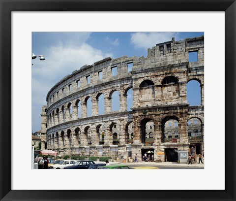 Framed Roman Amphitheater, Pula, Croatia Print