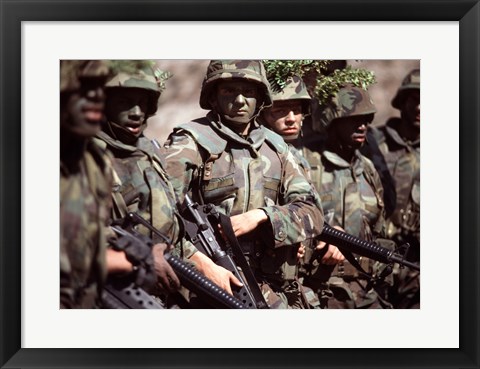 Framed Camouflage U.S. Marines Print