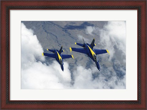 Framed U.S. Navy Blue Angels F-18 Hornets photography Print