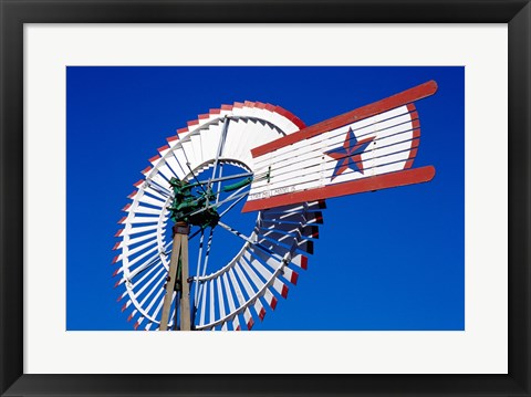 Framed Texas Star Windmill Print