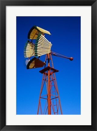 Framed Fan Windmill in Texas Print