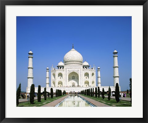 Framed Facade of the Taj Mahal, Agra, Uttar Pradesh, India Print