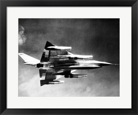 Framed Low angle view of a fighter plane in flight, B-58 Hustler Print