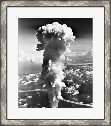 Framed Clouds formed by an atomic explosion Print