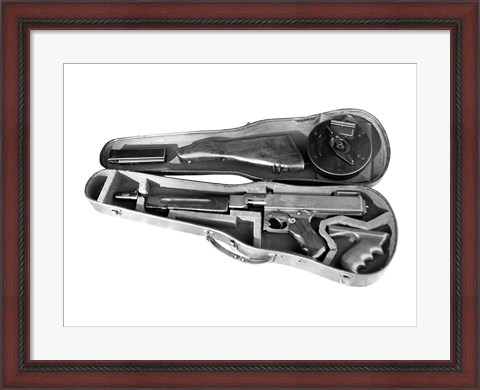 Framed Tommy Gun in a Violin Case Print