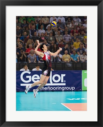 Framed Volleyball Jump Serve Print