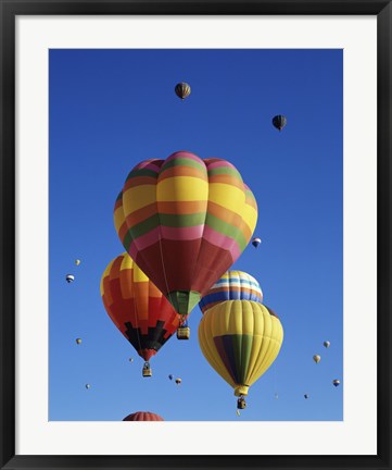 Framed Hot air balloons at the Albuquerque International Balloon Fiesta, Albuquerque, New Mexico, USA Launch Print