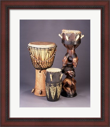 Framed West African Drums Print
