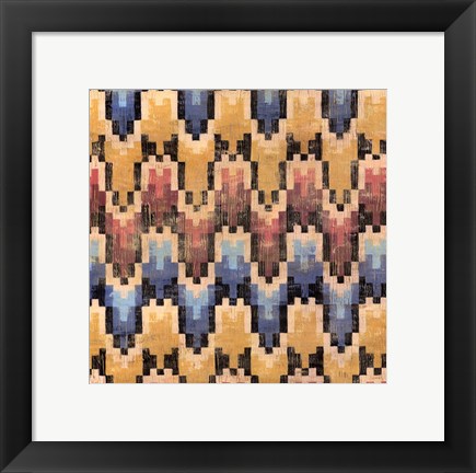 Framed Flame Stitch III Print