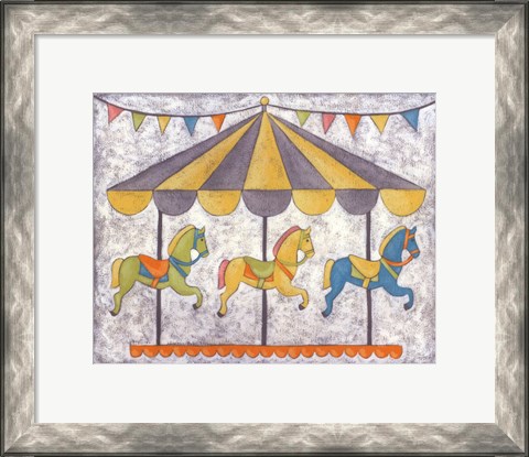 Framed Carnival Carousel Print