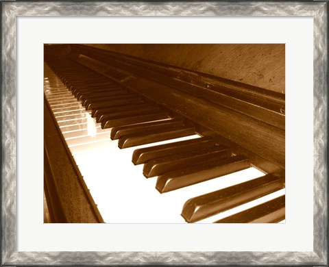 Framed Klavier Tastatur Print