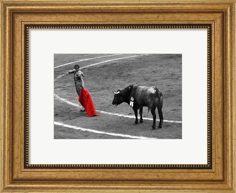 Framed Red Matador I Print