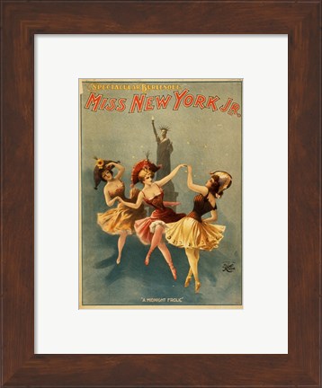 Framed Miss New York Jr. - A Midnight Frolic Print