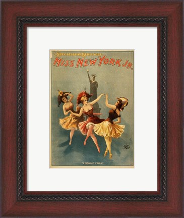 Framed Miss New York Jr. - A Midnight Frolic Print