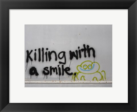Framed Killing With a Smile - Singapore Print