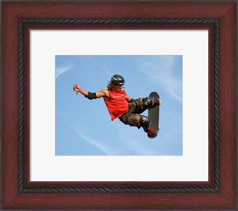 Framed Skater on Vert Ramp Print