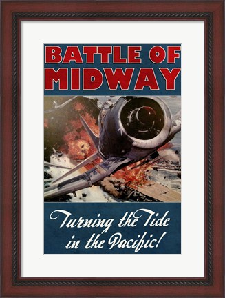 Framed Battle of Midway Print